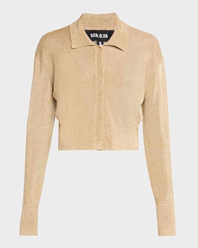Jessa Metallic Knit Top